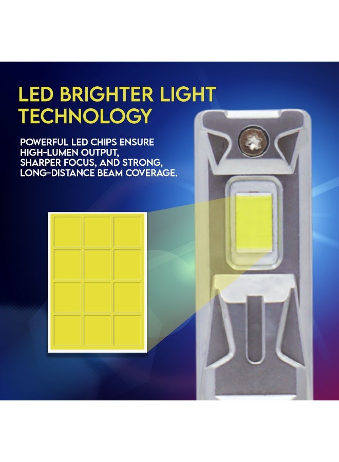 طقم لمبات ليد أمامية TL100 عالية القوة 360 درجة (قطعتين) – H11 | 200 واط | شعاع أحادي | 6000 كلفن مع درايفر | ضمان دولي لمدة 6 أشهر - Image 2